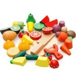 Colored ISO9001 Simulation Wooden Vegetable Toys Wooden Play Fruit