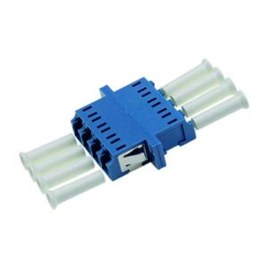 Wholesale LC QUAD One-piece Plastic Fiber Optic Adapter/Coupler with Flange from china suppliers