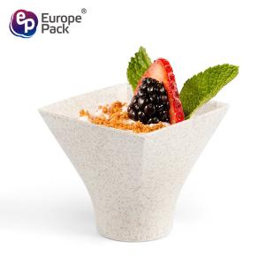 Wholesale Factory Direct BPA free square 75ml wheat PP mini plastic dessert cup from china suppliers