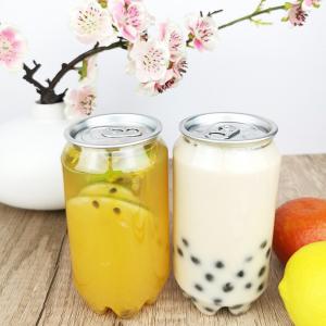 China 0.35L Cylindrical Empty Juice Bottles With Snap Lids Food Grade on sale