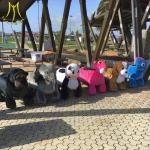 Hansel high quality entertainment walking plush animal electric scooter
