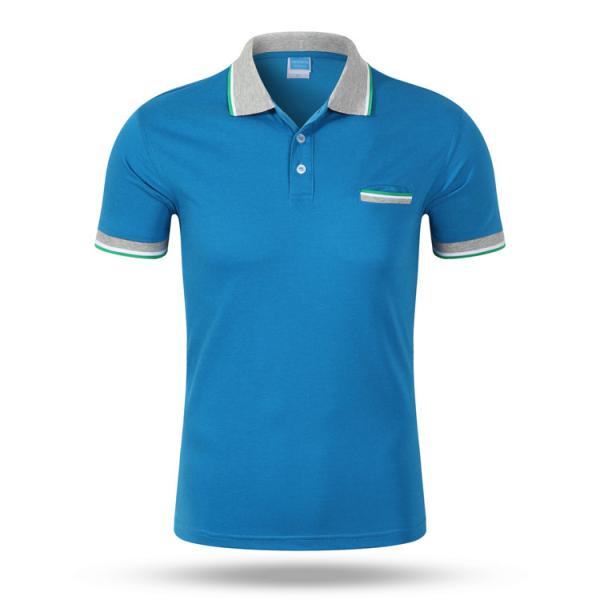 Cotton T Shirts Embroidered Printed Logo Cotton Men's Contrast Business Uniform