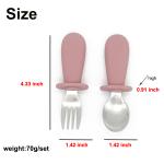 Baby laser LOGO Silicone Utensils Set For Toddler 1-3 Years Old