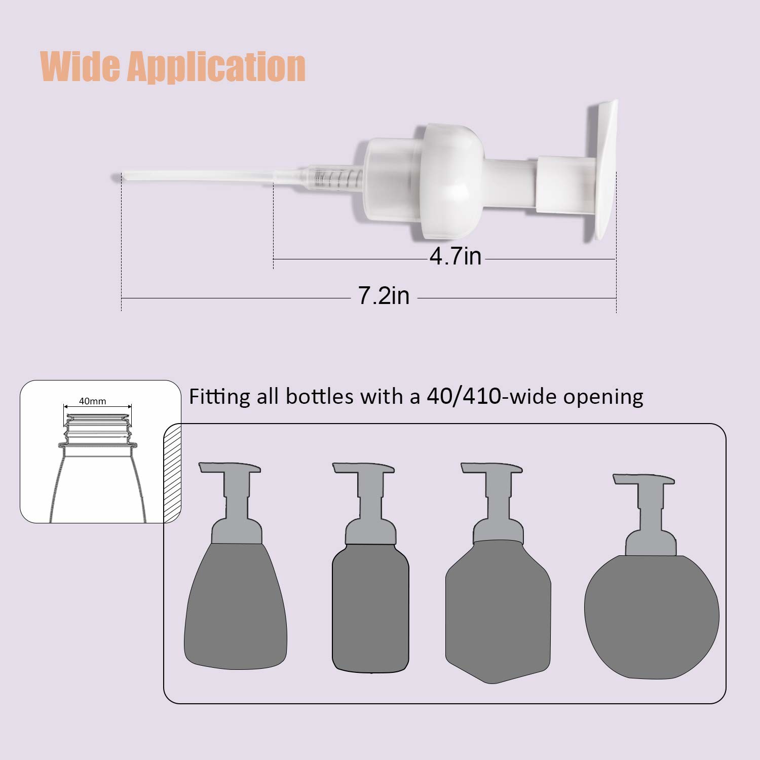 Replacement Soap Dispenser Pump Tops Foaming Hand Soap Pump BPA And Lead Free