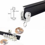 Heavy Duty Curved Aluminum Pole Bay Window Rod Bendable Curtain Track Rail for