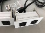 Hidden Desktop Power Sockets With 1 Outlet / 2 USB Ports , Stainless steel