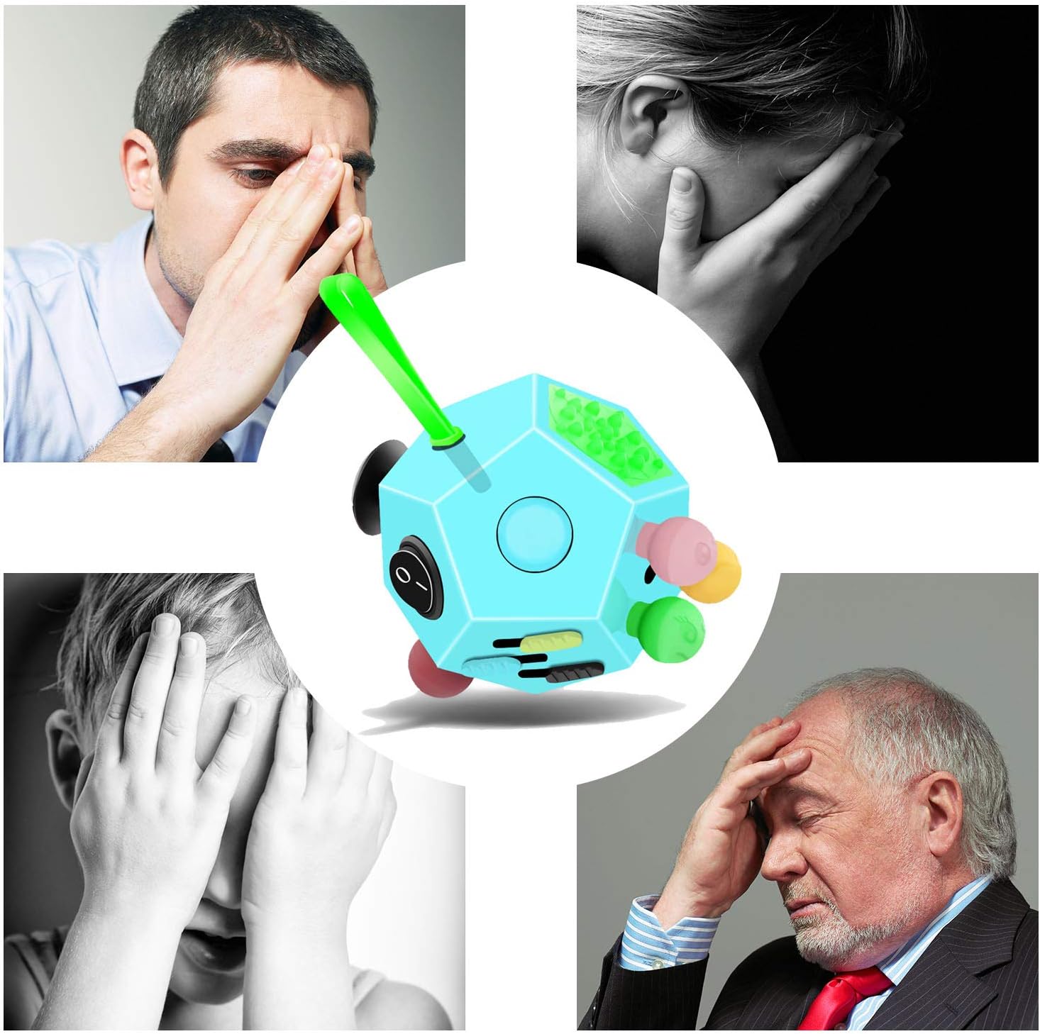 Other Classic Toys 12-Side Fidget Cube for Stress and Anxiety Relief