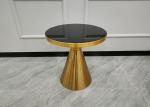 40cm Modern Glass Surface Gilded Stainless Steel Coffee Table Luxury Frame