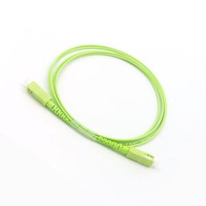 China PVC LSZH Sheath SC Patch Cord OM5 Fiber Lemon Green Color 125um on sale