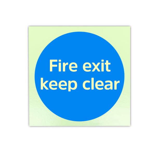 OEM Photoluminescent Fire Signs Self Luminescent Exit Signs For Fire Door Keep