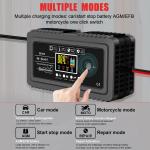 ABS 12V10A 24V5A 9-Stage Battery Charger for Deep-Cycle Lead Acid Batteries