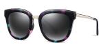 Black Purple Ladies Polarized Sunglasses Lens Metal Frames Size 53 23 148