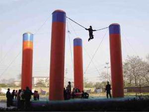 Wholesale Inflatable Amusement Park With Bungee Trampoline For Parks / Backyard from china suppliers