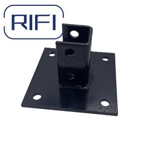 Wholesale Steel 4 Holes Square Mount 1-5/8”Single Strut Channel Post Base With Powder Coated from china suppliers