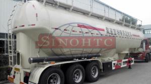 China 3 Axle Powder / Dry Bulk Tank Trailers , 50 000 Liters flour tanker semi trailer on sale