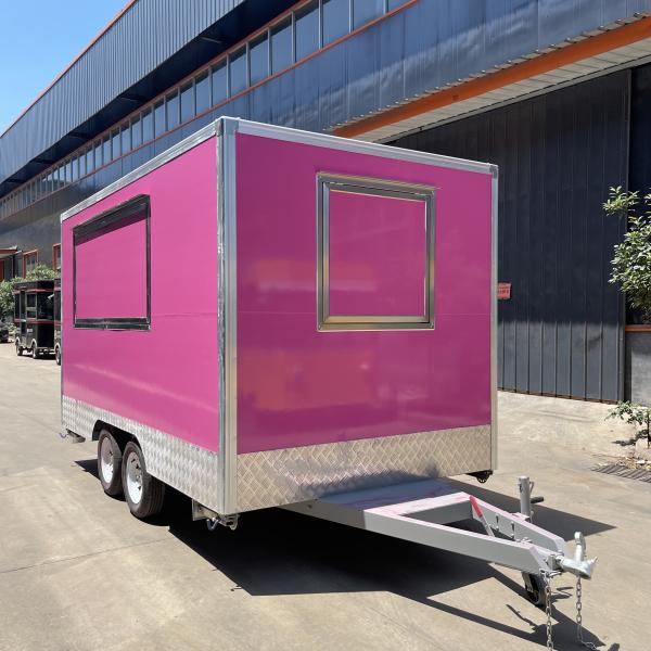 Multifunctional Mobile Square Style Fast Food Snack Trailer for Meat Processing