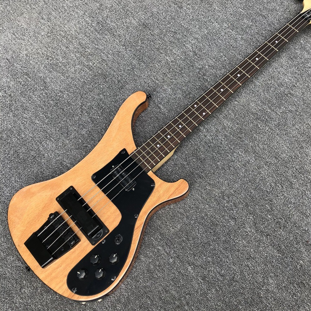 Natural 4003 rickenback 4 string Bass Guitar,Quality assurance,Black hardware Ricken Electric Bass,free shipping