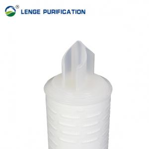 China 5 Inch Diameter Glass Fibre Pleated Filter Cartridge With 222 Fins on sale