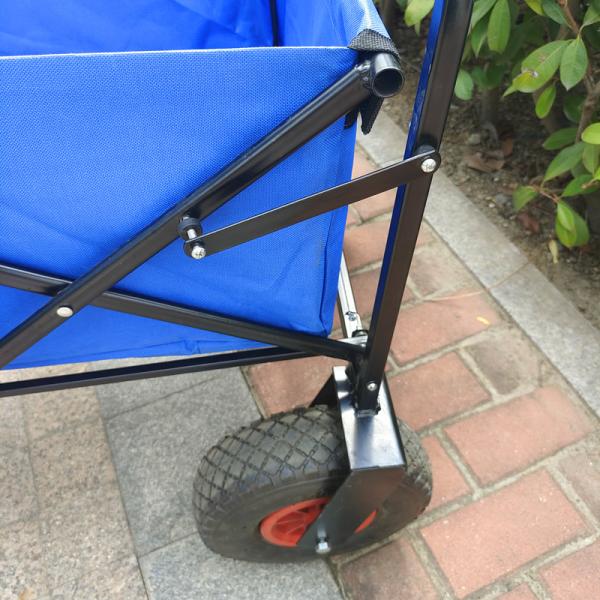 Adjustable Handle Collapsible Utility Beach Cart 3.00-4 Wheels Tools Trolley Folding Wagon