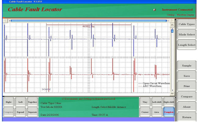 35kV TDR Underground Cable Fault Pre Locator Multiple Pulse Test Cable Fault Distance