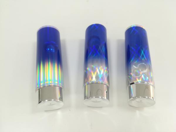 Round Holographic Laminated Cosmetic Plastic Tube Packaging Flat Metallic Screw