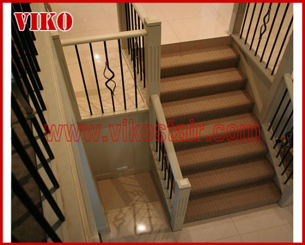 Wrought Iron Staircase VK116S Wrought Iron Handrail Tread Beech,Railing tempered