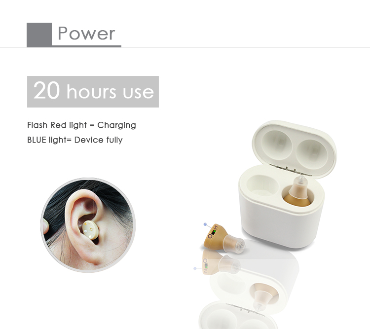 NiMH Rechargeable Mini Invisible Hearing Aids BTE Micro Behind The Ear Hearing Aid