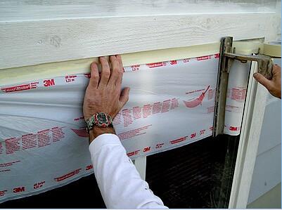 Indoor crepe paper taped Masking Film, tape prefold masking film with hand