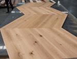 Character ABCD grade 60 degree Euro Oak Chevron Engineered wood Flooring Natural