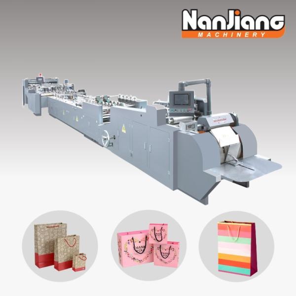 40-70pcs/Min Paper Carry Bag Making Machine Sheet Feed 20kw With Auto Top