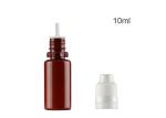 Empty Brown Pet Liquid Dropper Bottle 10ml Capacity With Anti - Theft Cap