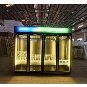 China 2140L Drinks Beverage Display Cooler Custom Swing Door with Tricolour Light on sale