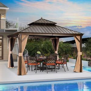 Wholesale Outdoor Hardtop Gazebo With Galvanized Steel Roof And Aluminum Frame from china suppliers