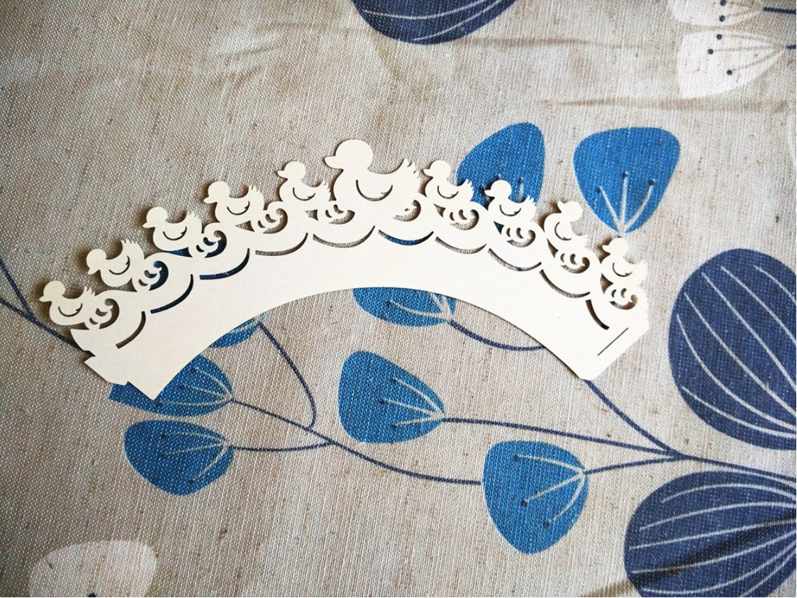 Fancy Wedding Cupcake Paper Holders Offset Printing Matt Lamination Surface