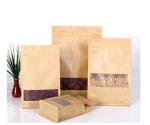 zipper lock packaging bags with high quality / food grade kraft paper bags