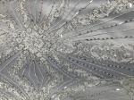 Beautiful Silver Embroidered Heavy Beaded Lace Fabric , Beaded Net Fabric 130cm