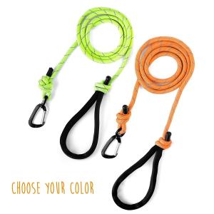 Wholesale 6 Foot Long Dog Harness Leash , Premium Climbers Rope Dog Leash With Reflective Stitching from china suppliers