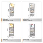 Cosmetic Shop Decoration Grey Wooden Skincare Cabinet With Light Box For Branded