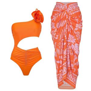 Wholesale Vibrant Three Swimsuit Set Wire Free Support Fun Colors for Summer Activities from china suppliers
