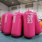 Customized PVC Air Sealed Inflatable Water Buoy Cylinder Tube Floating Buoy For