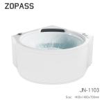 Double Whirlpool Freestanding Soaking Bathtub Color Round Shape