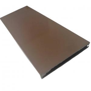 China High Glossy Brown Powder Coated Aluminium Extrusions 0.8mm Thickness on sale