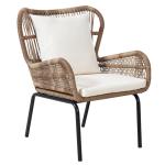 5cm Thickness Cushion 3 Pieces Garden Rattan Leisure Chair Set