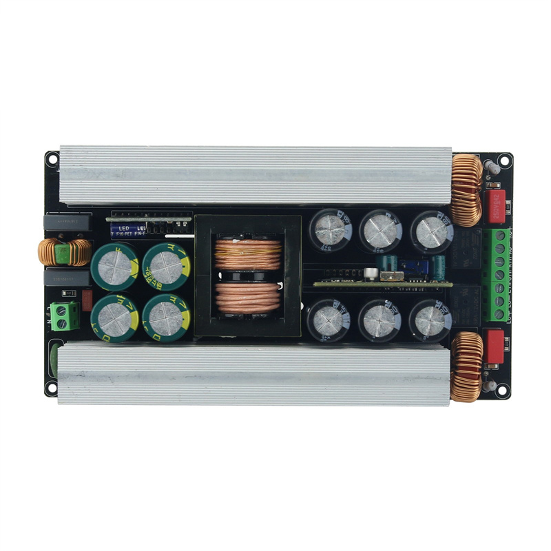 2x600W Stereo Digital Power Amplifier Board AC DC Converter with Switching Power Supply Bridged Speaker Protection Board Mount