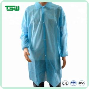 Wholesale Hospital Unisex 30G PP Disposable Blue Lab Coats With Pockets from china suppliers