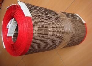 Wholesale 10 × 10 Red Edge PTFE Mesh Belt , PTFE Coated Fiberglass Conveyor Belt from china suppliers