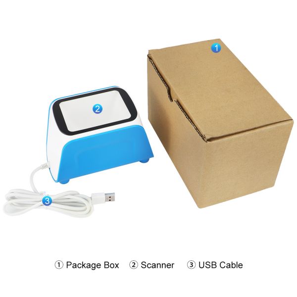 USB QR Code Scanner Desktop LED Table Top Scanners Customized