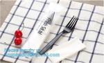 7in1 FDA Aviation Heavyweight Disposable Clear Plastic Camping Cutlery Set with