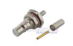QMA Plug TV Cable Connector Right Angle Crimp for RG58 Cable , 195-Series Cable
