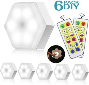 Wholesale 70LM 4.5V Remote Control Under Cabinet Light DIY Honeycomb Hexagon Modular Lights from china suppliers